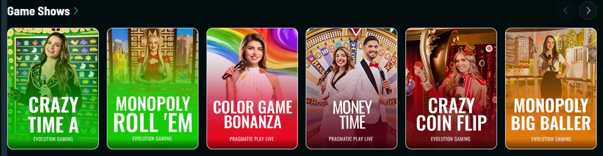 Live game show tiles crazy time monopoly roll em color game bonanza money time and crazy coin flip